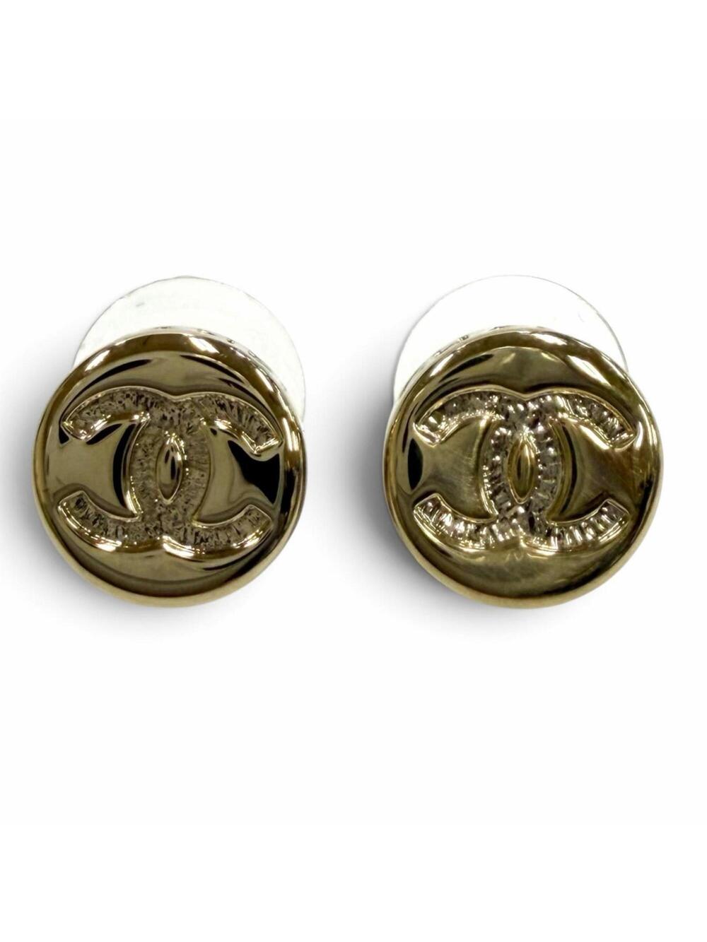 Chanel Cc Logo Earrings Metal Gold-Tone #371559C86B